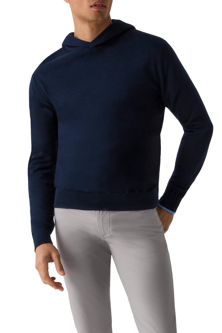 Saratoga Merino Wool Pullover Hoodie, Main, color, MALTESE BLUE