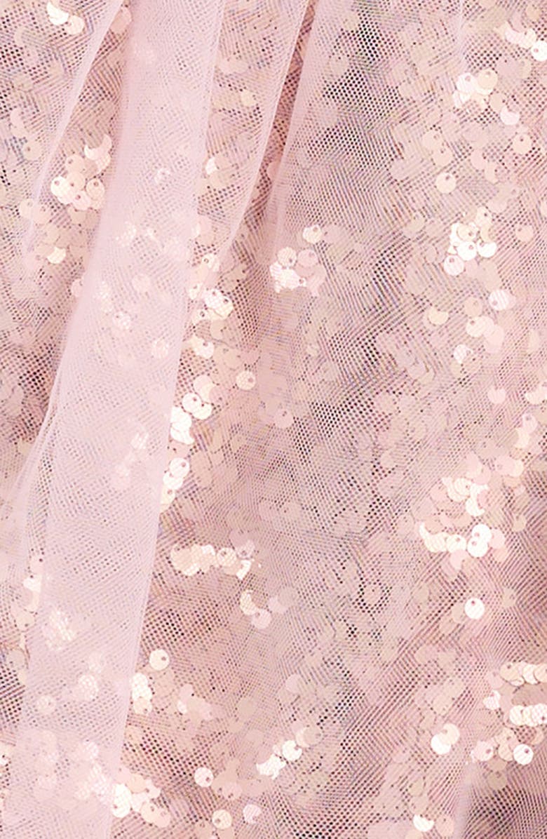 Rock Your Kid Kids' Rebel Tulle Overlay Sequin Bubble Skirt, Alternate, color, Champagne