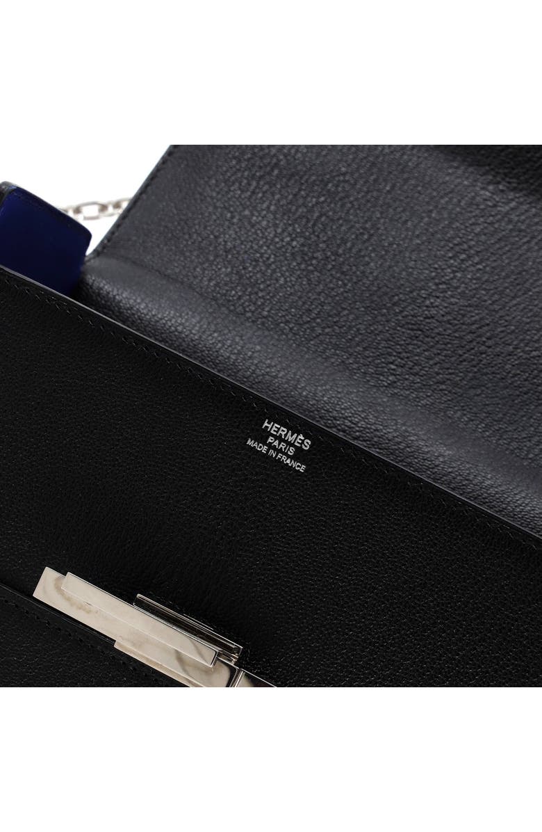Pre-Owned Hermes Cinhetic Top Handle Bag Verso Chevre Mysore, Alternate, color, Noir