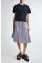 Mixed Media Poplin & Jersey Midi Dress