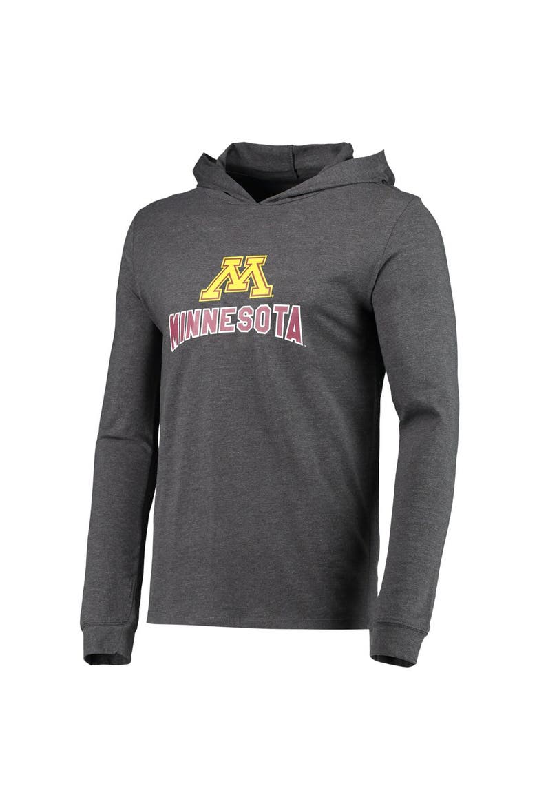 Men's Concepts Sport Maroon/Heather Charcoal Minnesota Golden Gophers Meter Long Sleeve Hoodie T-Shirt & Jogger Pajama Set, Alternate, color, Maroon