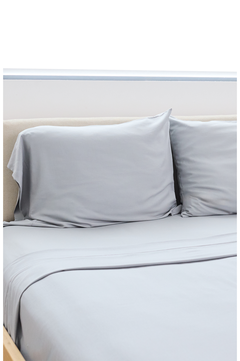 Performance Linen Blend Pillowcases, Alternate, color, Storm