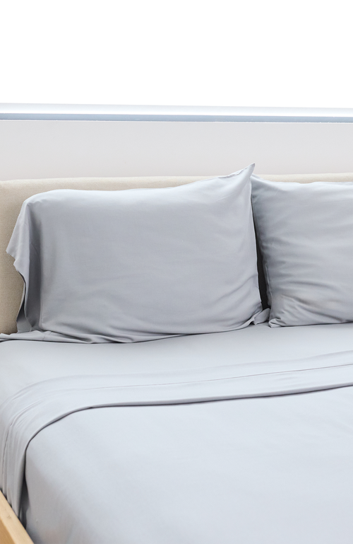 Slumber Cloud Performance Linen Blend Pillowcases In Gray