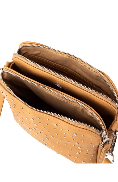 Urban Originals Galaxy Faux Leather Crossbody Bag In Taupe