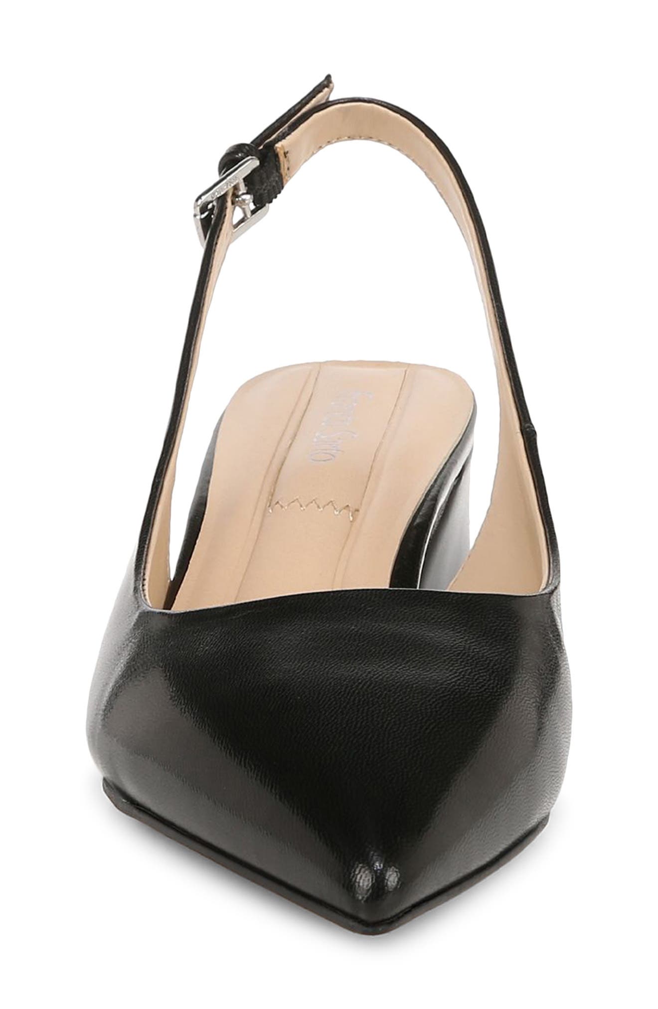 Franco Sarto Racer Slingback Pointed Toe Pump, Alternate, color, Black