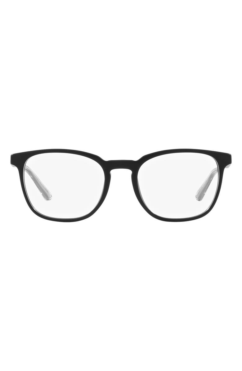 Prada 56mm Square Optical Glasses, Main, color,