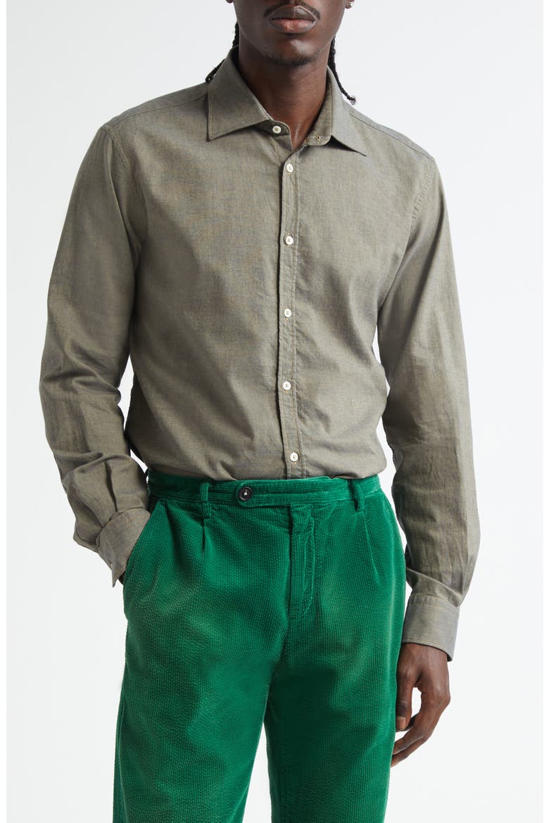 Genova Classic Button-Up Shirt, Main, color, THE VERDE