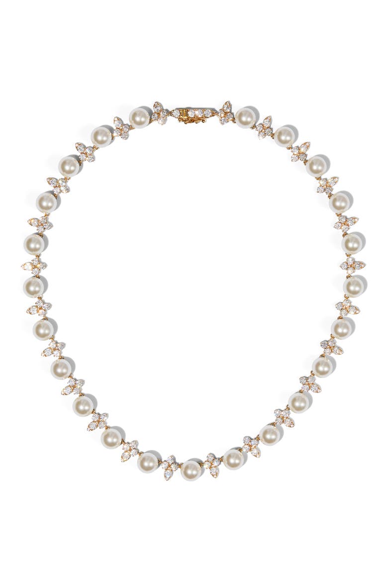 Cluster Collar Necklace, Main, color, GOLD