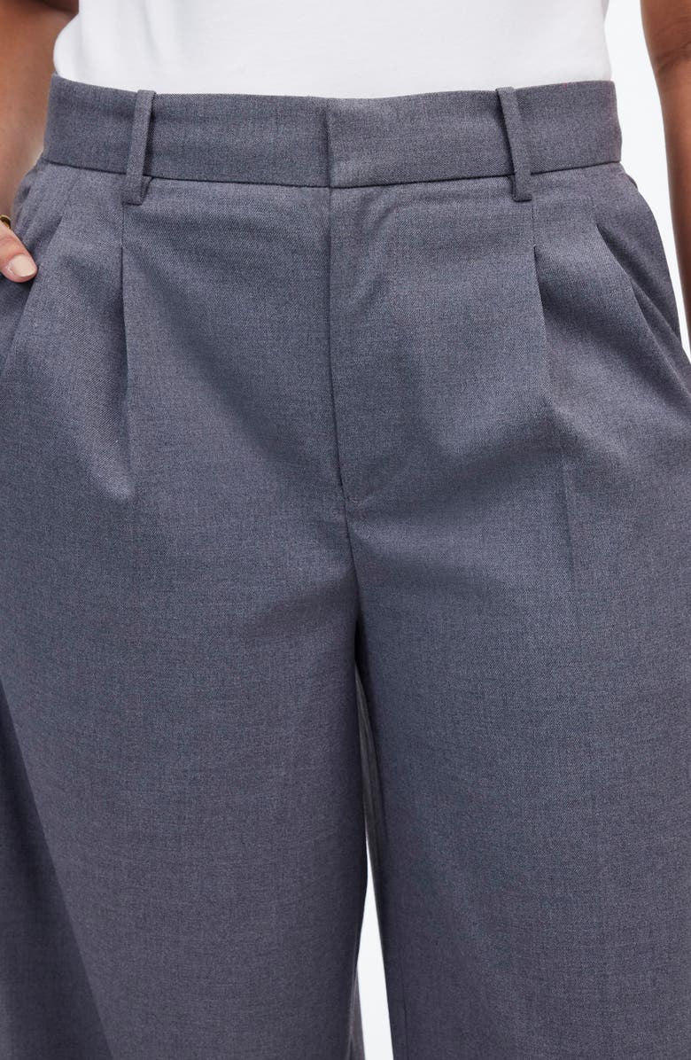 Madewell The Harlow Superwide Leg Twill Pants, Alternate, color, Light Grey