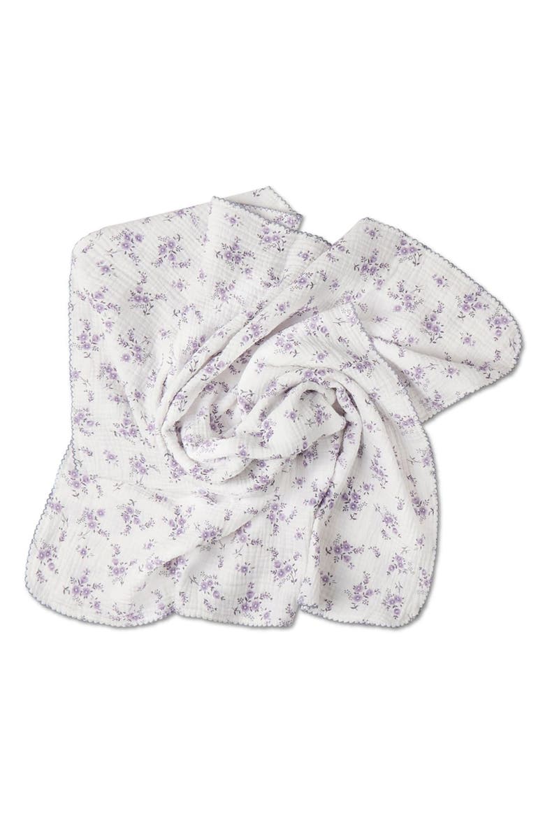 Abigail Cotton Swaddle Blanket, Alternate, color, Lavender
