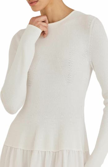 baby doll mini dress Sky To Moon Olympia White Organza Babydoll Mini Dress - Size M