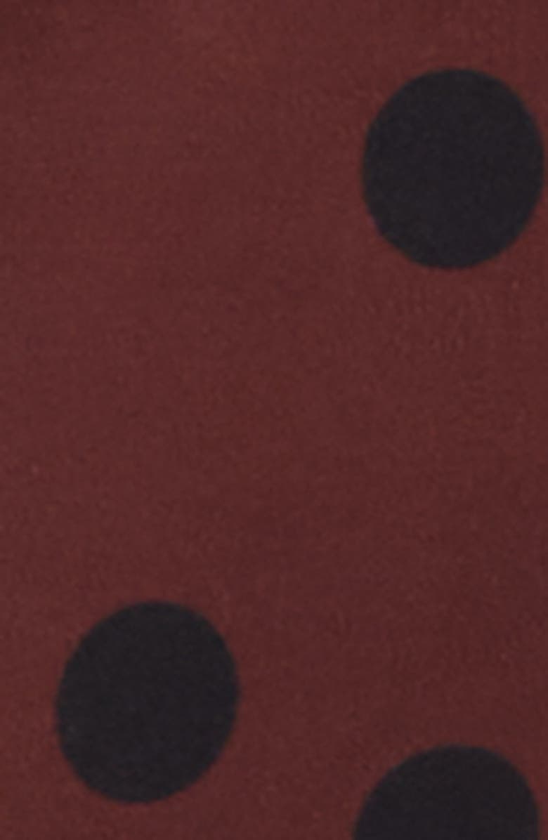 Proenza Schouler Nayara Dot Print Strapless Asymmetric Midi Dress, Alternate, color, Espresso Multi