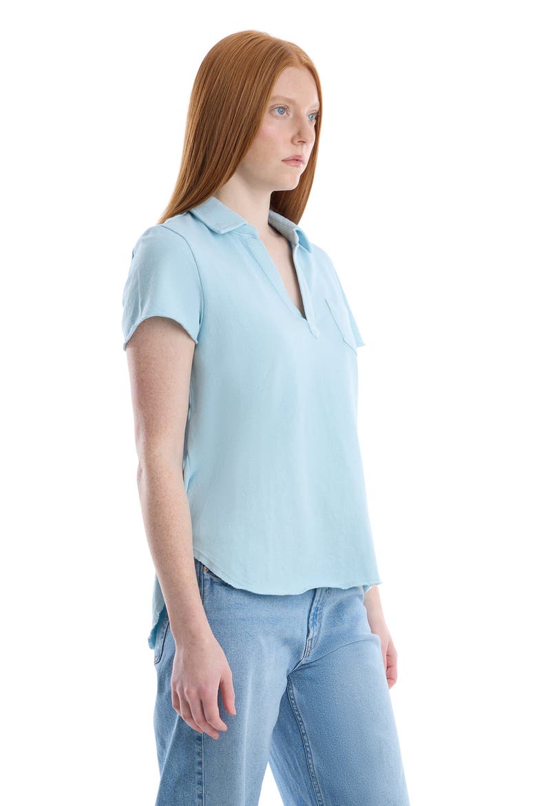Polo With Chest Pocket, Alternate, color, Corydalis Blue