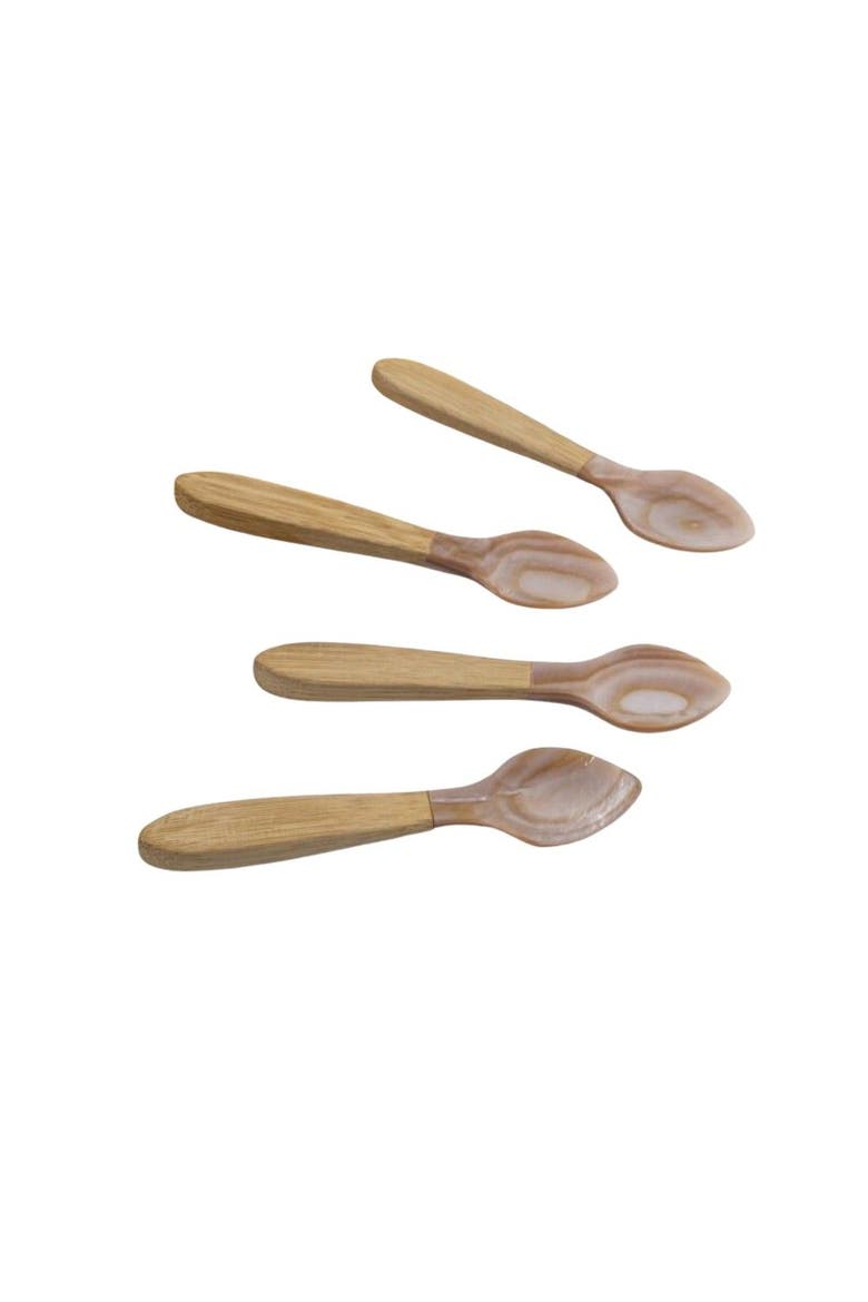 Serin Shell Spoons - Set of 4, Main, color, Beige