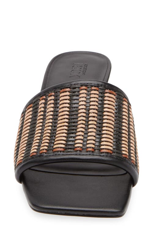 Nordstrom Rack Ilene Woven Kitten Heel Sandal In Black Multi