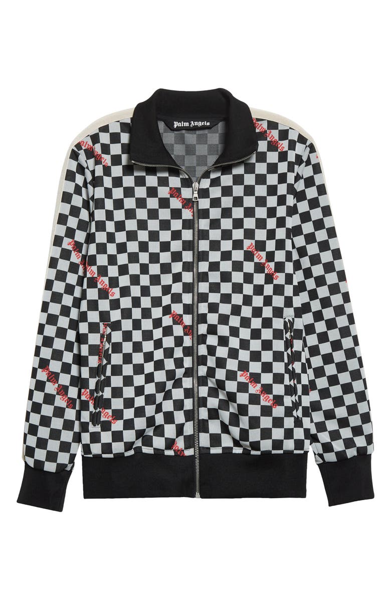 Palm Angels Checkerboard Jacquard Classic Logo Track Jacket, Alternate, color, 
