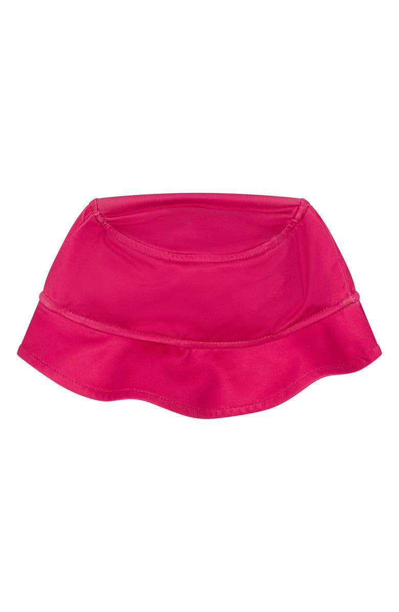 PL Baby by Petit Lem One-Piece Rashguard Swimsuit & Hat Set, Alternate, color, Strawberry