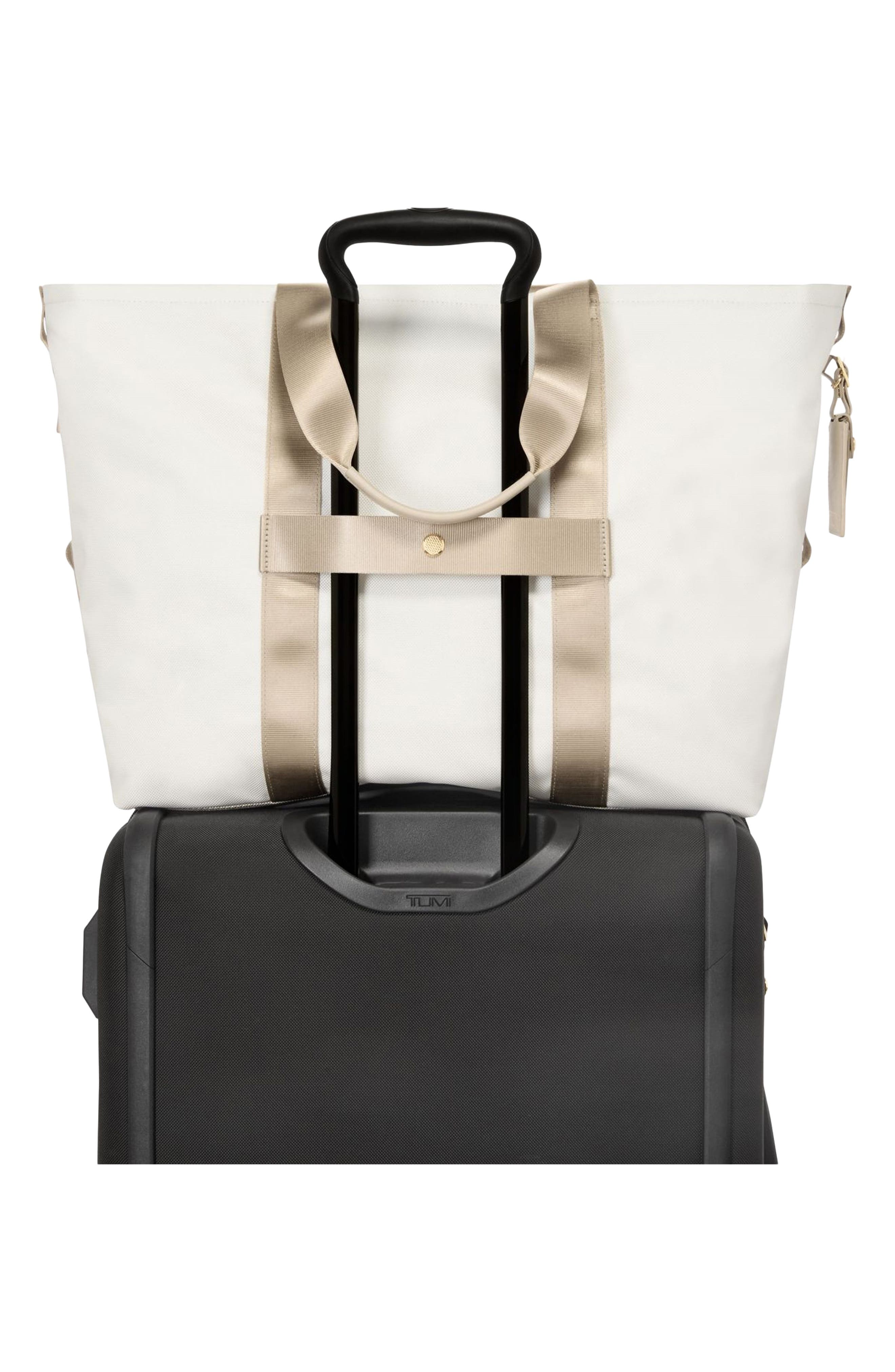 Alpha Bravo Essential Large East/West Tote, Alternate, color, OFF WHITE/ TAN