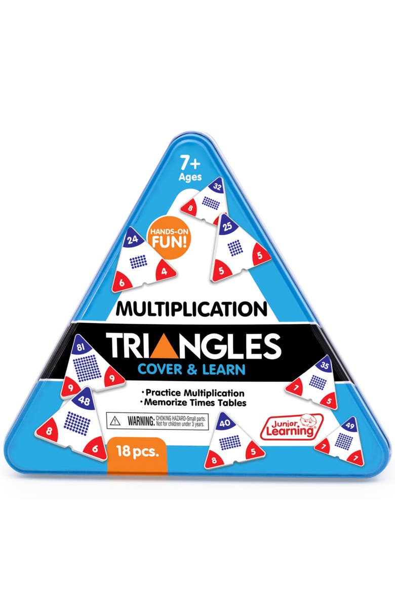 Junior Learning Multiplication Triangles, Cover & Learn, Memorize Equations, Alternate, color,