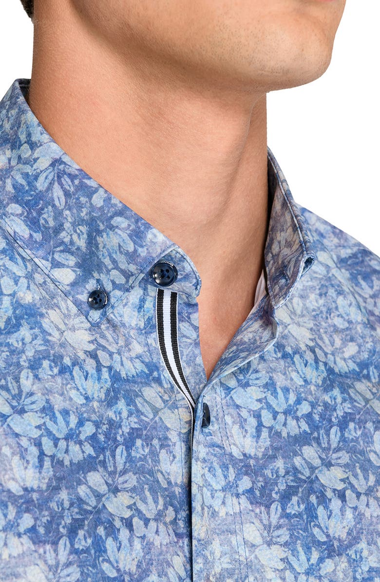 Brooklyn Brigade Branches Woven Short Sleeve Basic, Alternate, color, Navy/Teal