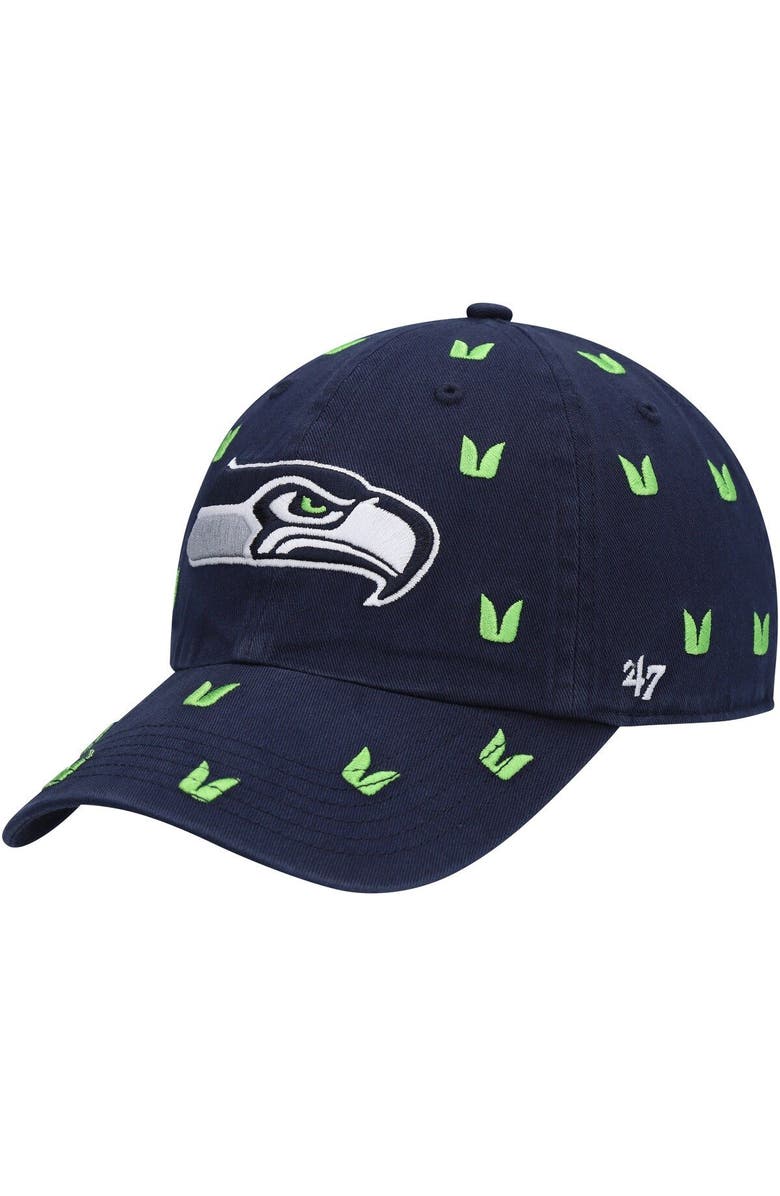 '47 Women's '47 College Navy Seattle Seahawks Confetti Clean Up Adjustable Hat, Main, color, Navy