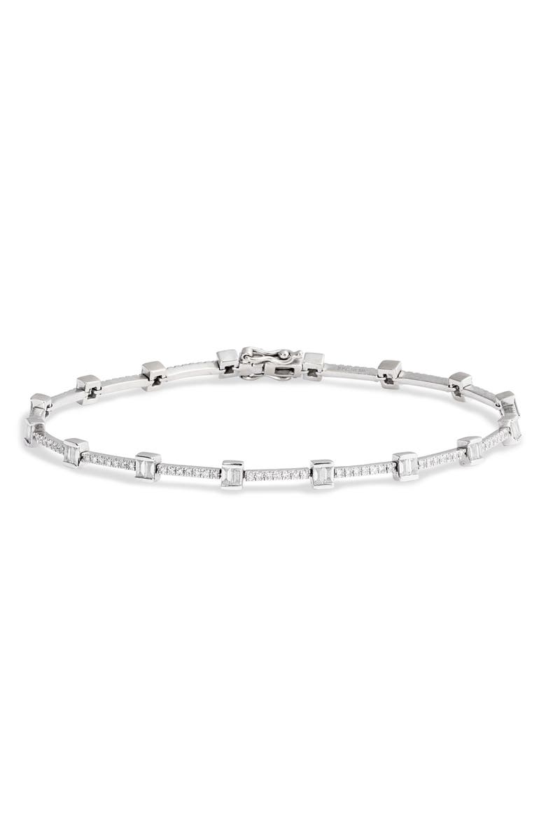 EF Collection Diamond Baguette Eternity Bracelet, Main, color,