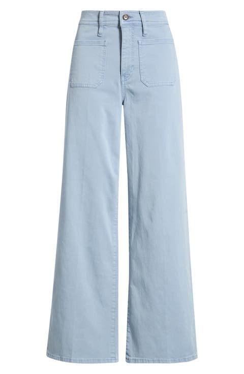 Le Slim Palazzo Harbor Pocket High Waist Wide Leg Jeans