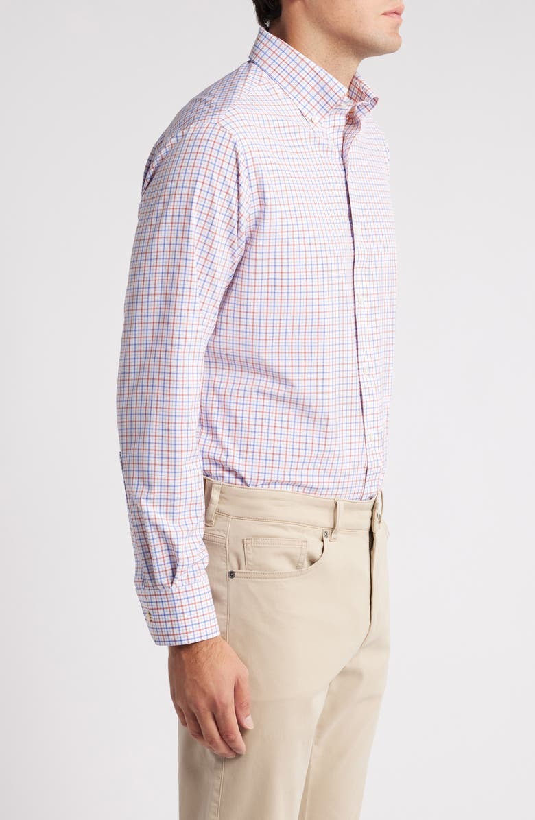 Peter Millar Moors Check Performance Button-Down Shirt, Alternate, color, 