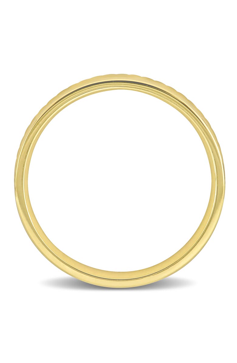 Julianna B. Men's Half Geometric Pattern Wedding Band 14k, Alternate, color, 14K Gold