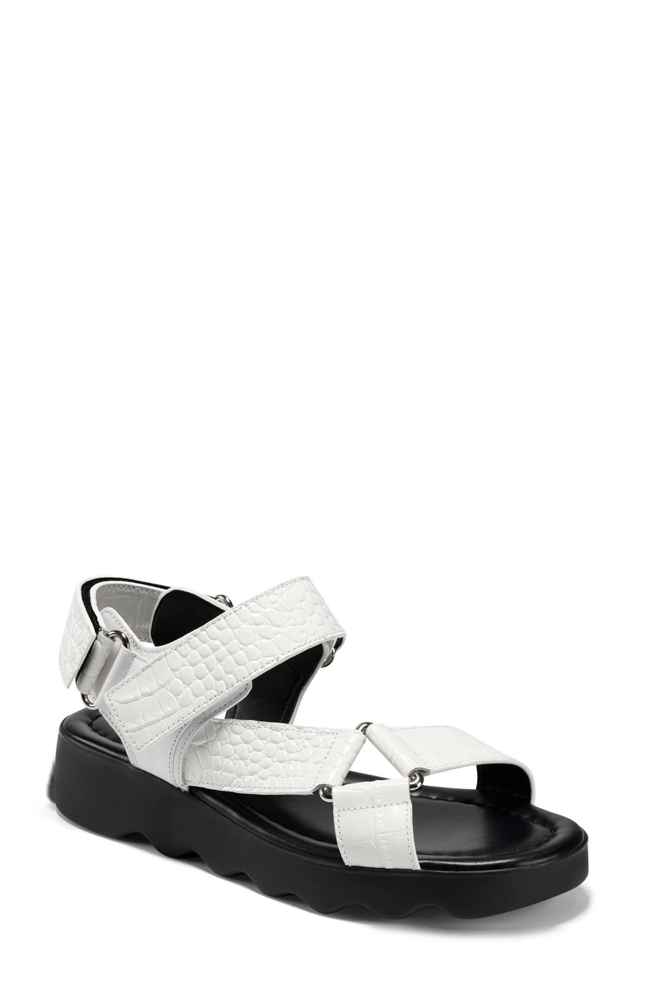 Aerosole Wave Sandal, Main, color, WHITE CROCO