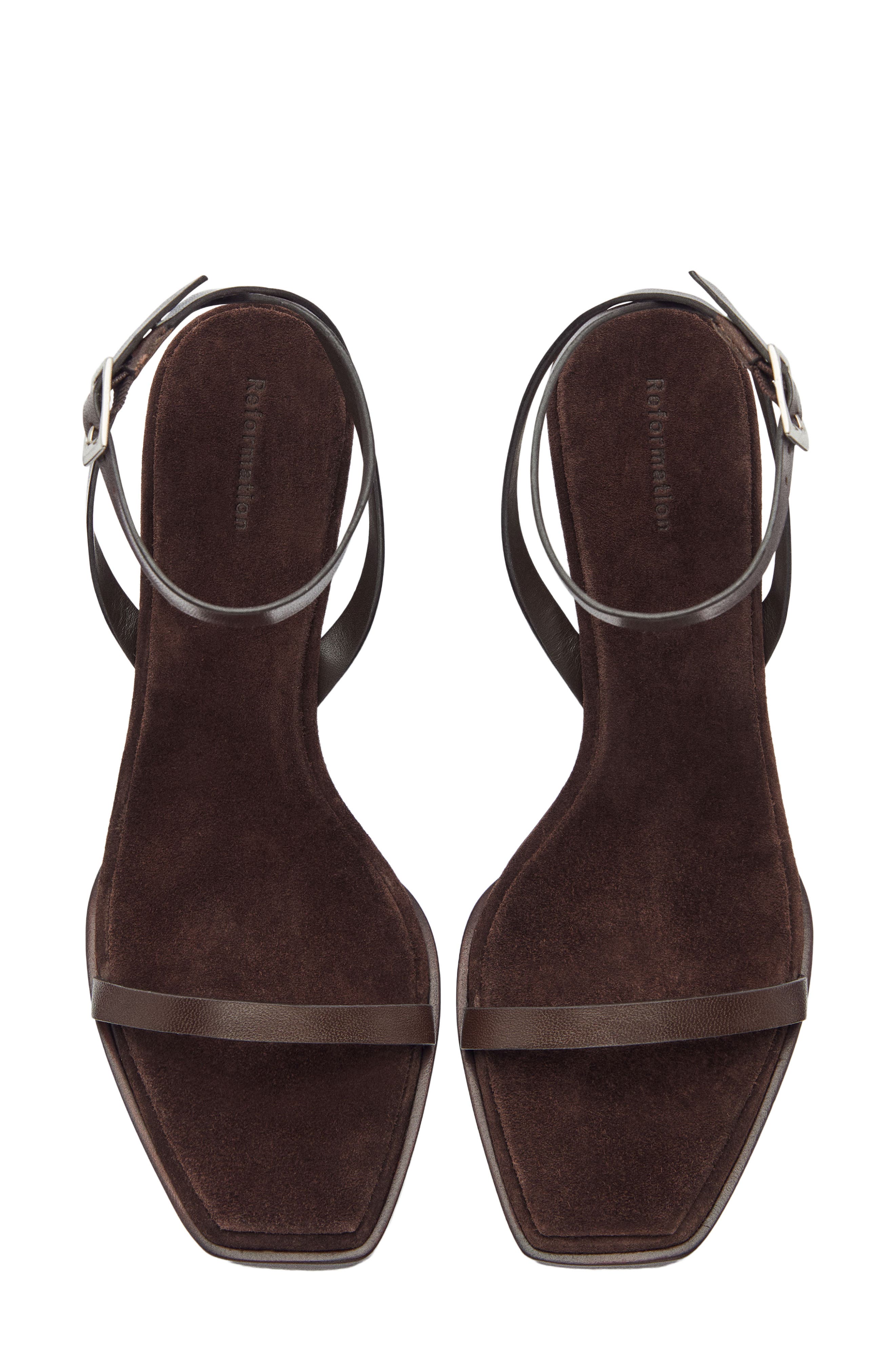 Lina Wedge Sandal, Alternate, color, BOSS LEATHER