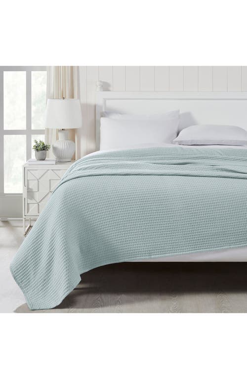 Modern Threads Cotton Waffle Blanket In Pale Blue