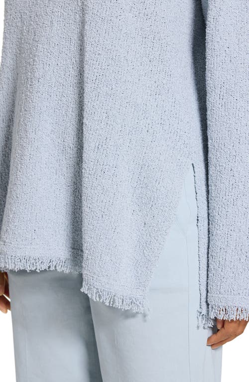 Theory Relaxed Organic Cotton Blend Terry Sweater In Blue
