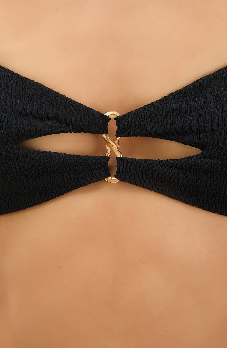 ViX Paula Hermanny Solaro Bandeau Bikini Top, Alternate, color, Black