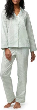 BedHead Pajamas 3D Stripe Organic Cotton Sateen Pajamas