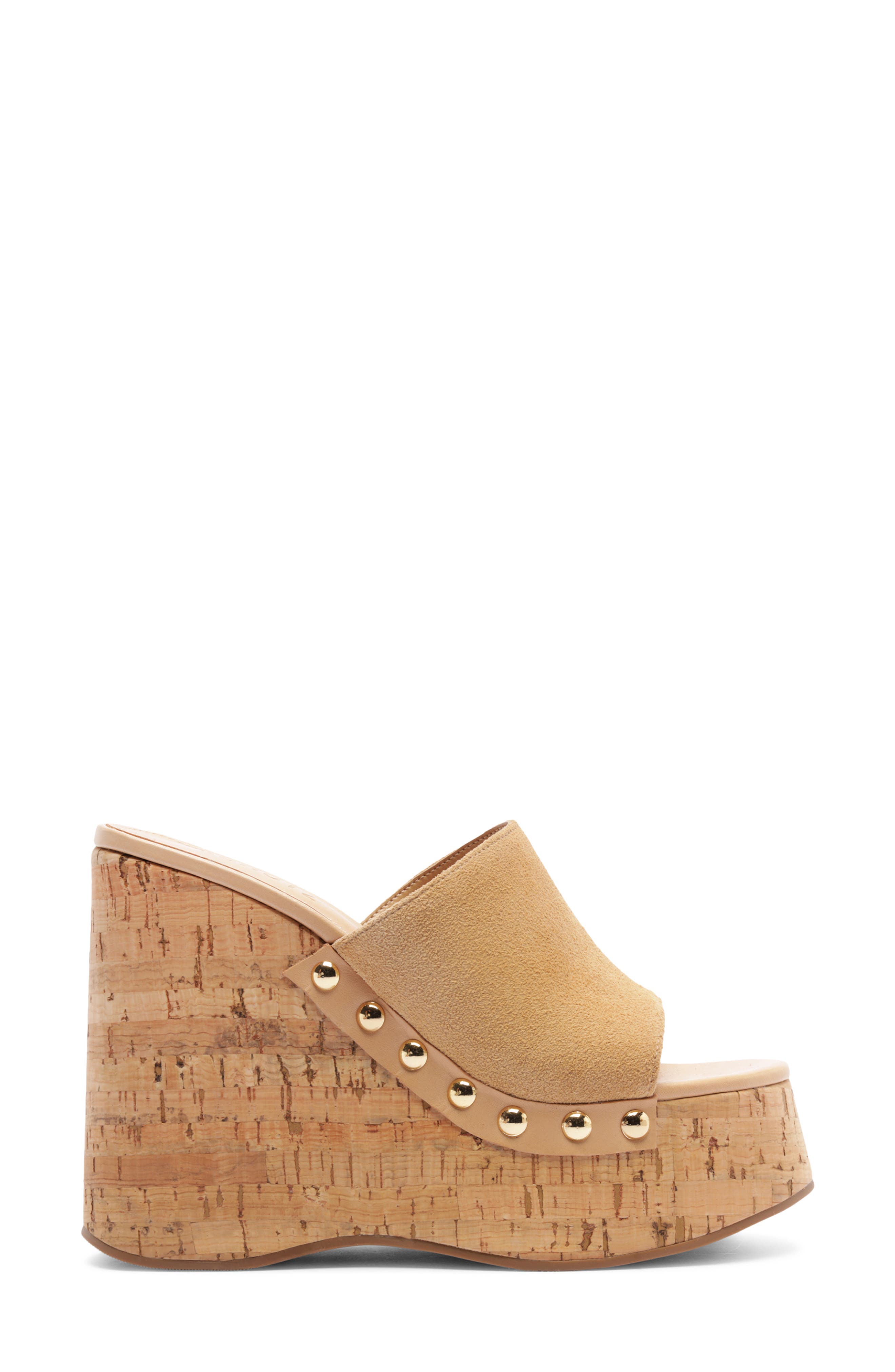 Dalle Platform Wedge Sandal, Alternate, color, LIGHT WOOD