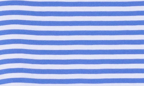 Caslon ® Stripe Envelope Neck Knit Top In Blue Dazzle- White Stripe