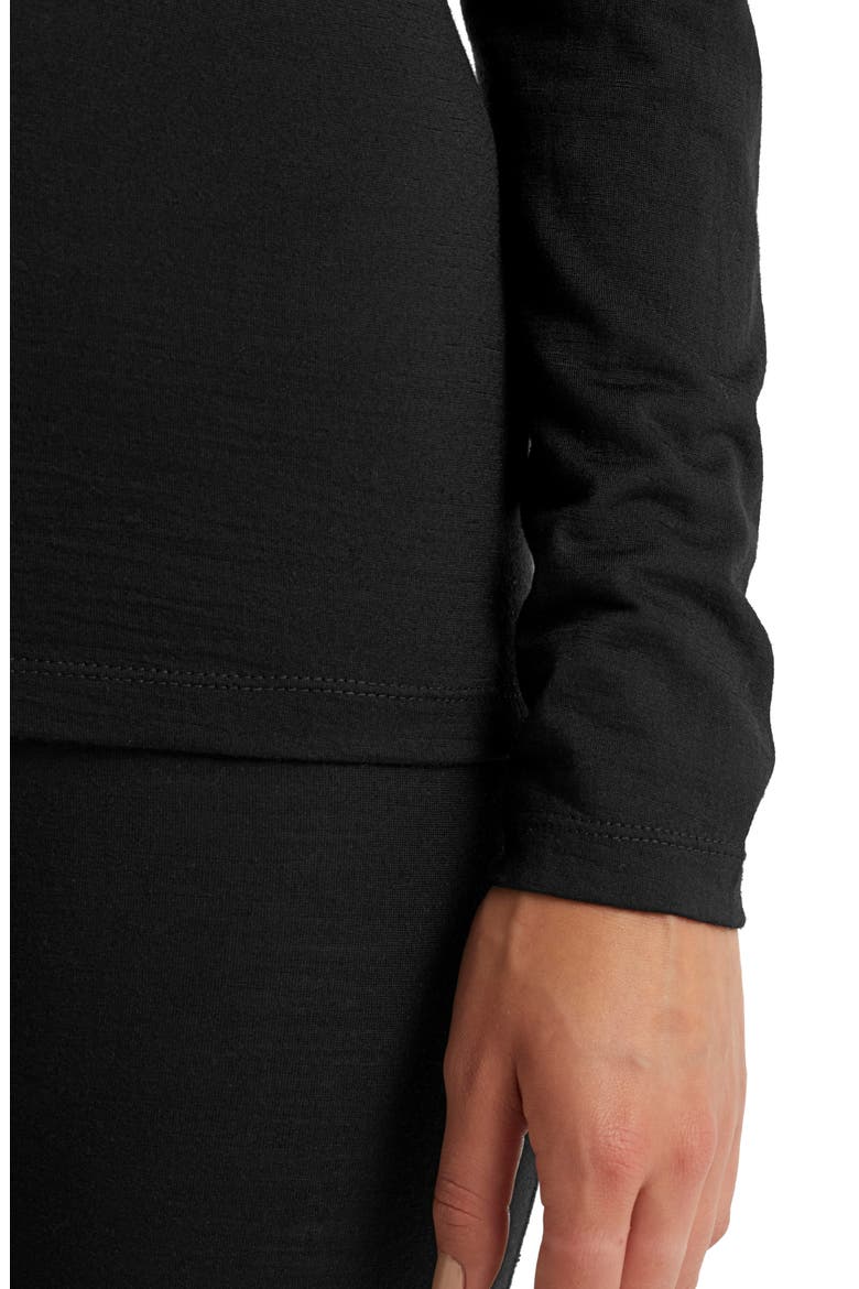 200 Oasis Merino Wool Half Zip Pullover, Alternate, color, BLACK