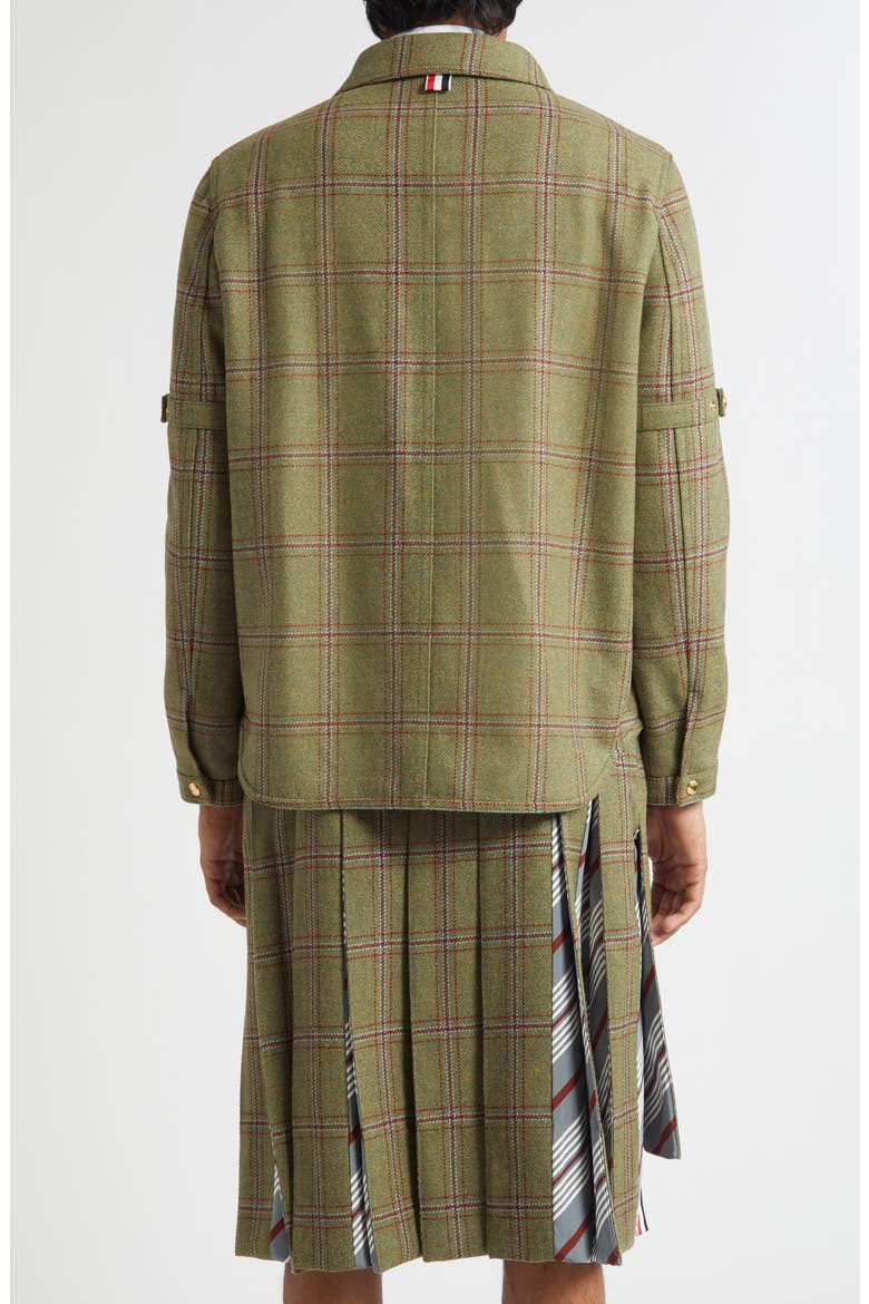 Armband Plaid Wool Utility Jacket, Alternate, color, GREEN