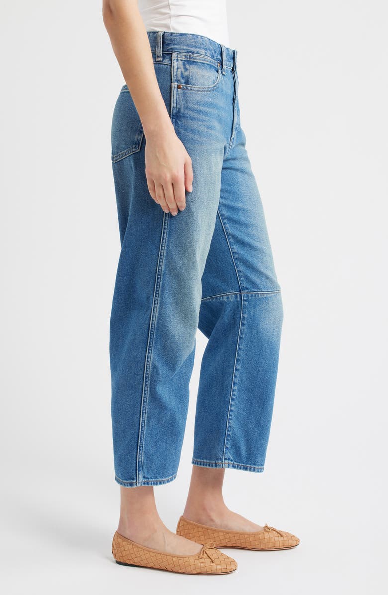 Madewell The Darted Barrel Leg Jeans, Alternate, color, Retro Bright Wash