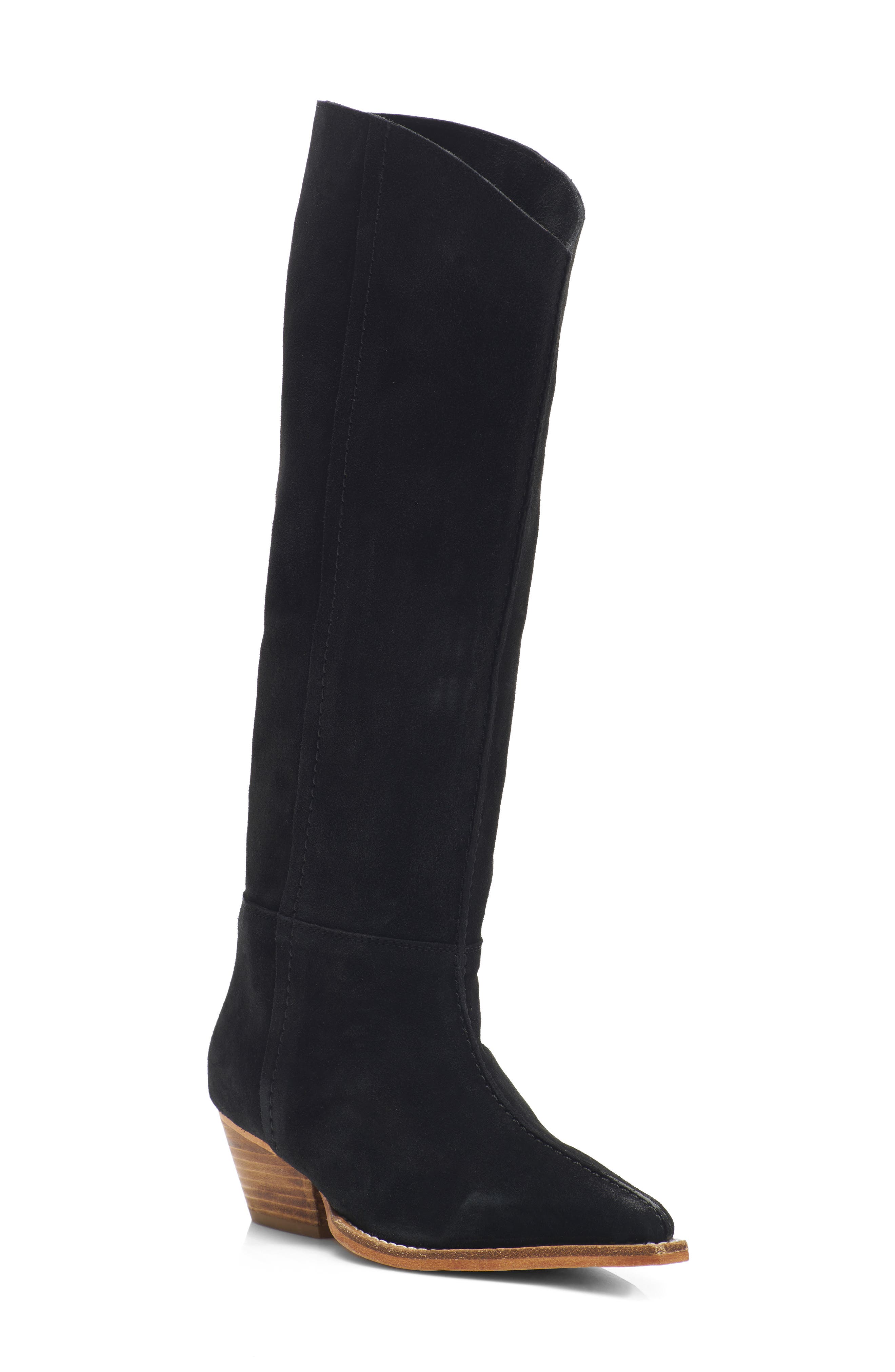 Free People Sway Knee High Boot, Main, color, Black