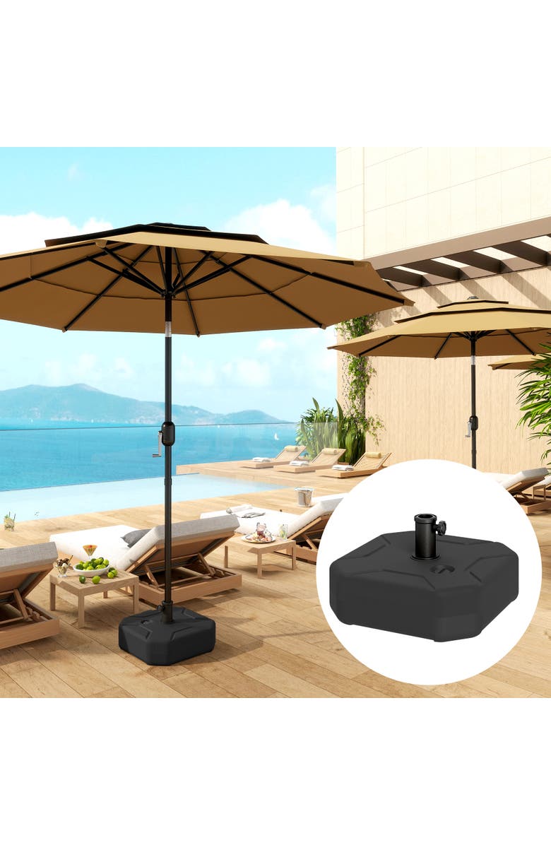 Outsunny Patio Umbrella Base Holder, Alternate, color, Black