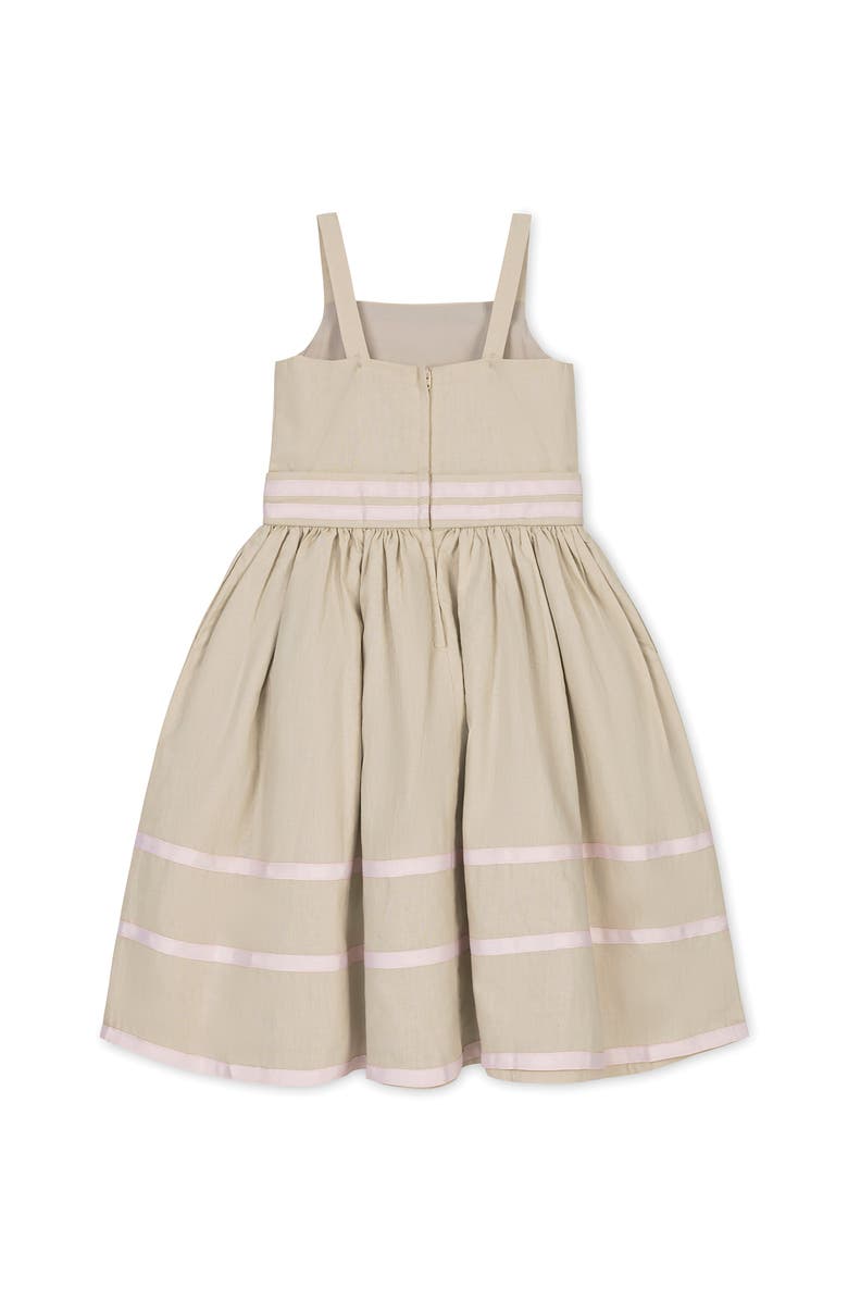 Hope & Henry Kids' Linen Cami Rosette Dress, Alternate, color, Sand Linen