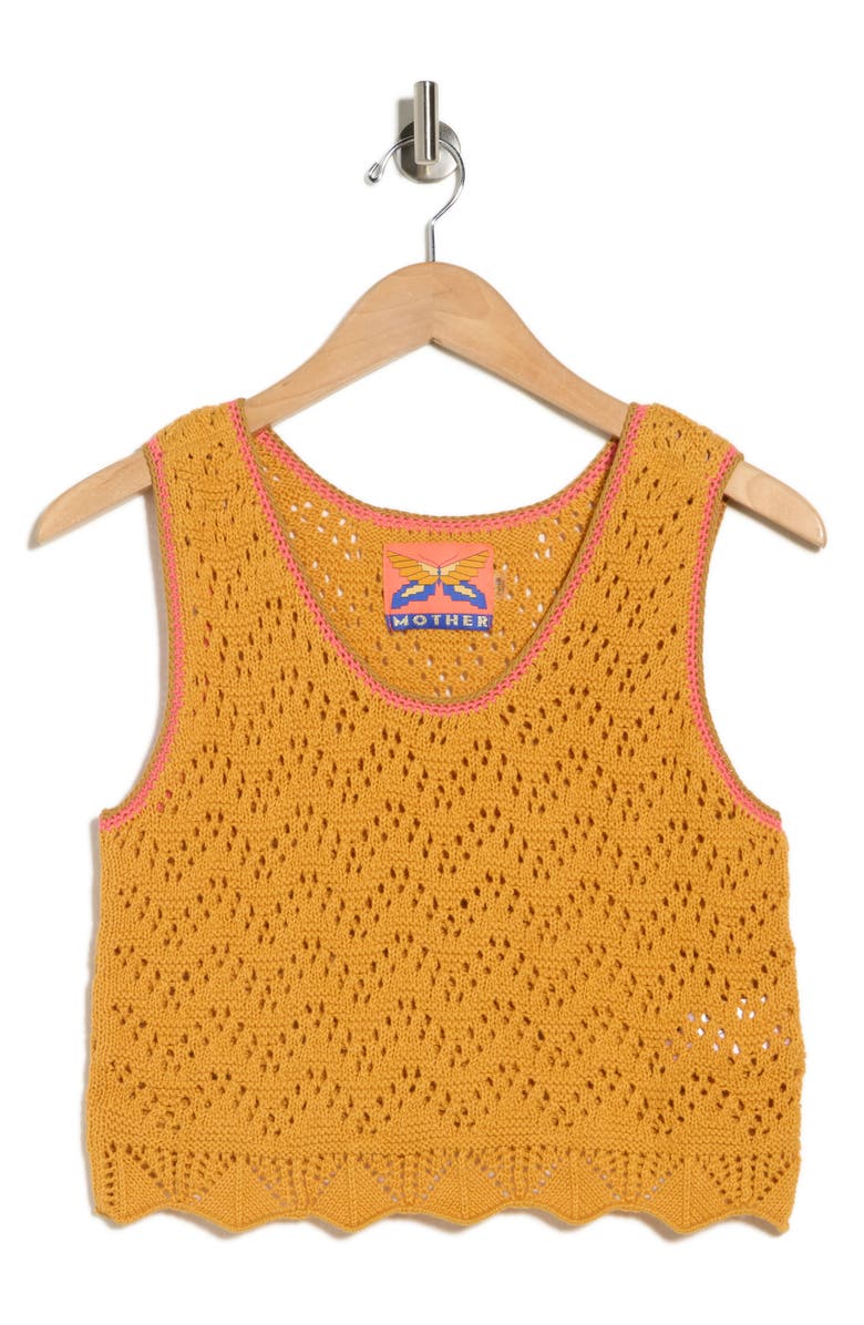 MOTHER Open Knit Tank, Main, color, 