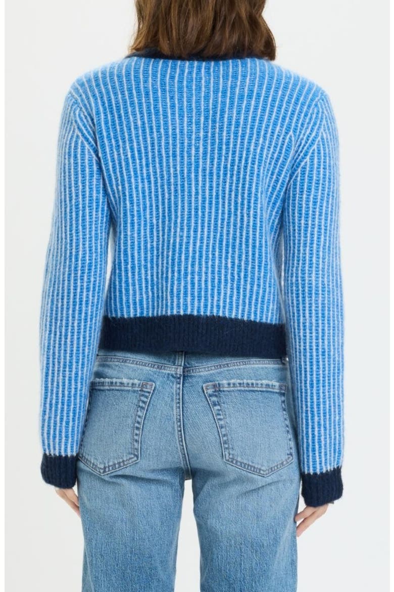 Muse Rib Knit Button Front Sweater, Alternate, color, MARIN