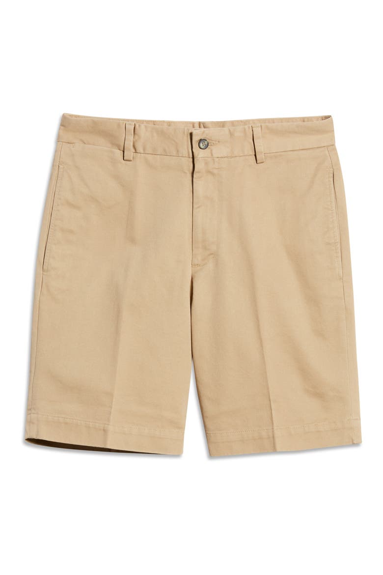 Charleston Khakis Flat Front Chino Shorts, Alternate, color, BRITISH TAN