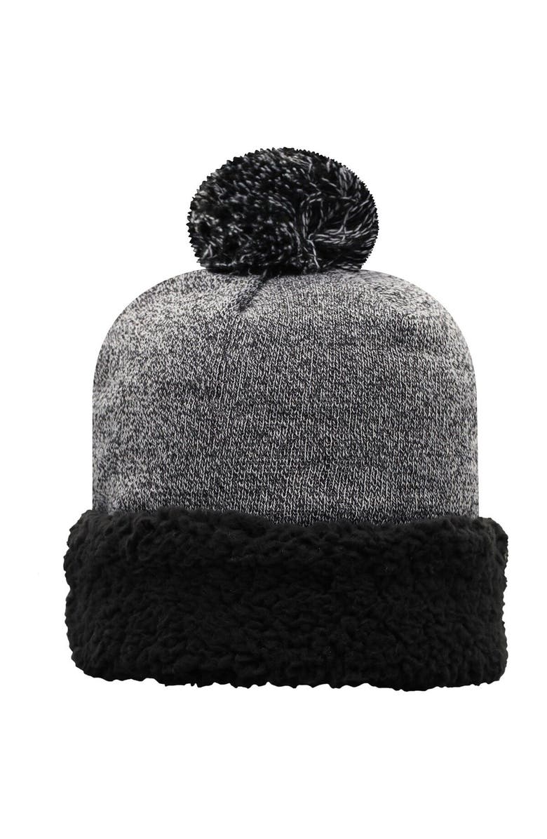 TOP OF THE WORLD Women's Top of the World Black Nebraska Huskers Snug Cuffed Knit Hat with Pom, Alternate, color, 