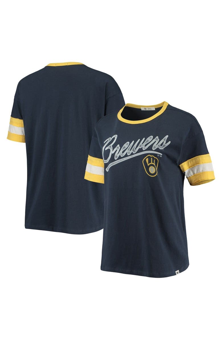 '47 Women's '47 Navy Milwaukee Brewers Dani T-Shirt, Main, color,