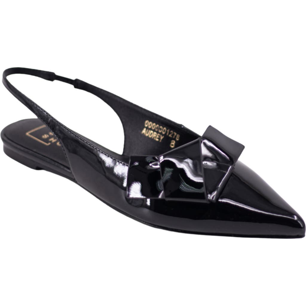 Shushop Audrey Pointed Toe Slingback Flat