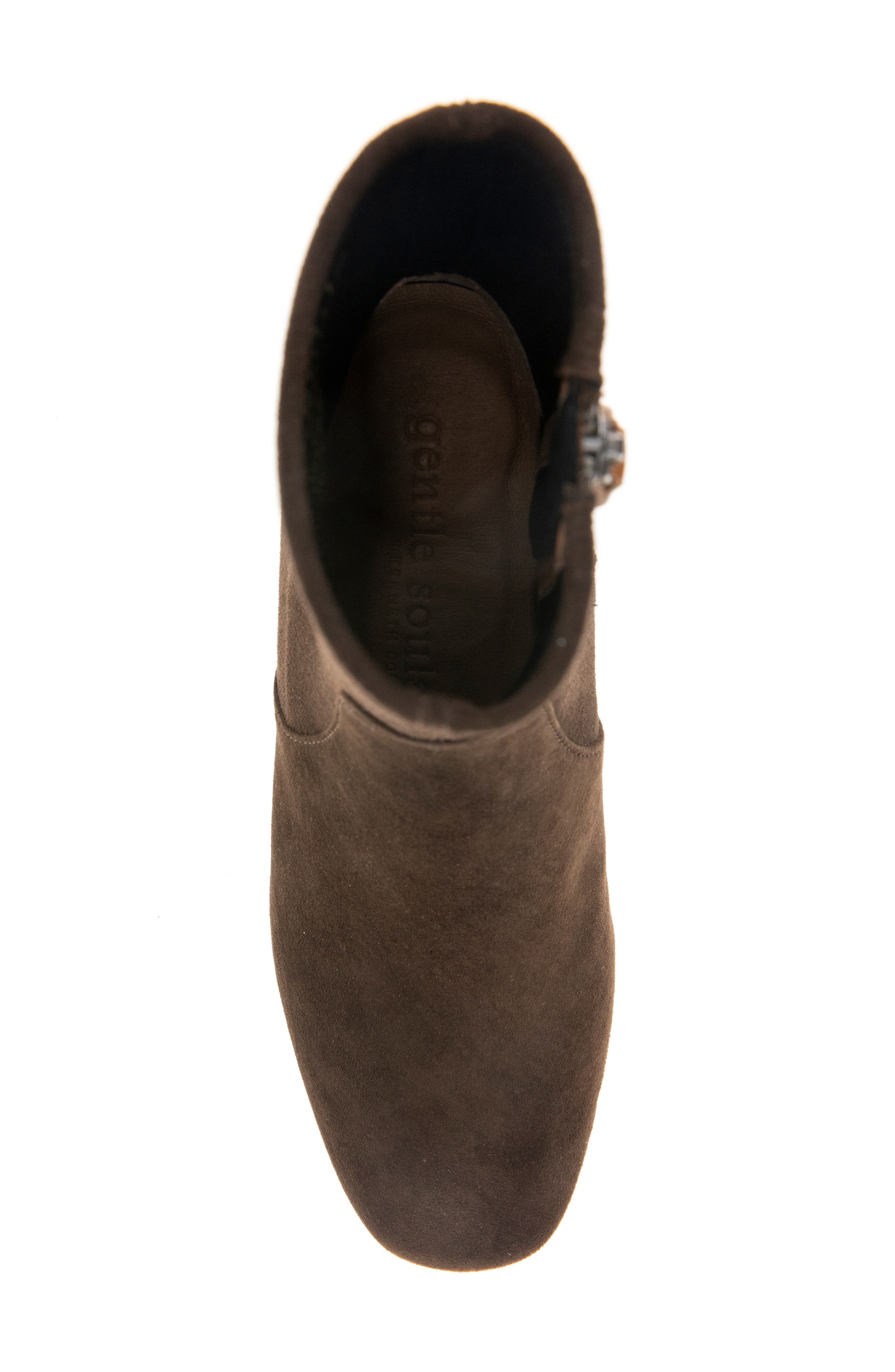 Elbert Block Heel Bootie, Alternate, color, CHOCOLATE SUEDE
